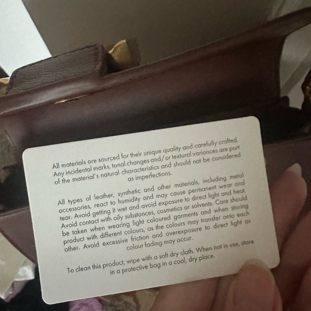 Charles & Keith Brown Shoulder Bag with Gold Buckle - Picture 8 of 9